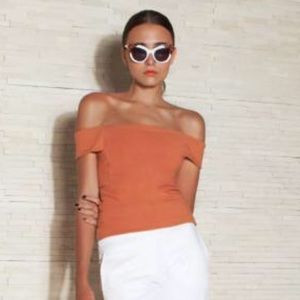 S/W/F cara crop top burnt orange